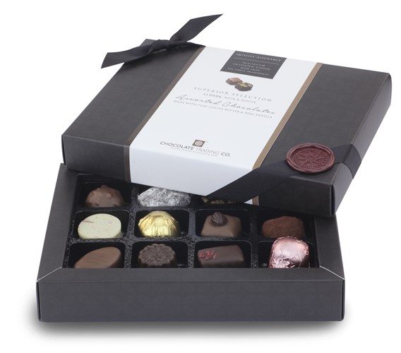 Chocolate Trading Company Superior Selection 12 Dark, Milk & White Assorted Chocolates 138g