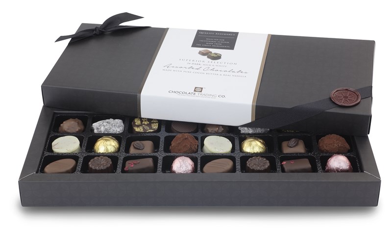 Chocolate Trading Company Superior Selection 24 Dark, Milk & White Assorted Chocolates 276g