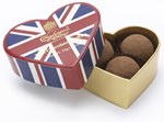 Union Jack heart chocolate truffle gift box