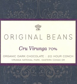 Original Beans, Cru Viranga 70% dark chocolate bar