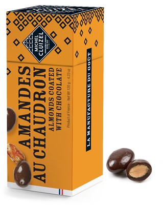 Dark chocolate coated caramalised almonds