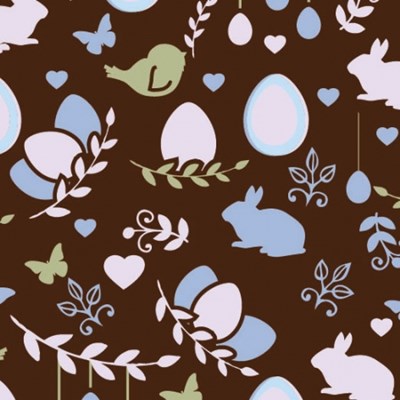 Easter theme, chocolate transfer sheets (on dark chocolate)