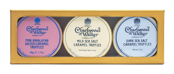 Charbonnel et Walker, Dark, Milk & Pink Mini Himalayan Salted Caramel Truffles gift set