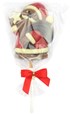 chocolate santa with star lolly