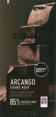 Arcango Grand Noir 85%, dark chocolate bar