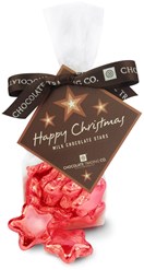 Red Christmas chocolate stars
