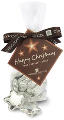 Silver Christmas chocolate stars