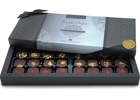 Superior Selection, Single Origin, Dark Chocolate Fruit Ganache Box 24