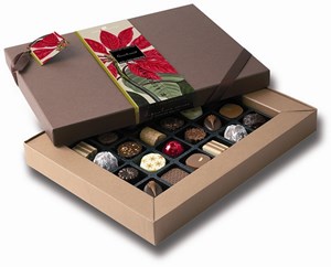 Poinsettia Christmas Chocolate Box 36 Box