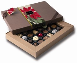 Poinsettia Christmas chocolate Box