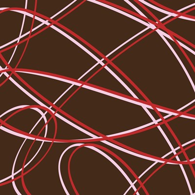 Red & Pink Swirls, chocolate transfer sheets x2 (shown on dark chocolate)