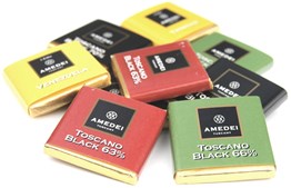 Amedei chocolate tasting squares