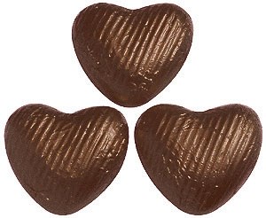 Brown foiled milk chocolate hearts