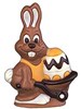 Chocolate Easter bunny & barrow