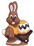 Milk chocolate Easter bunny & barrow
