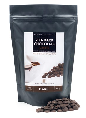 70% Dark Chocolate Chips in resealable bag