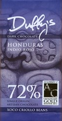 Duffy's - Honduras Indio Rojo, 72% Dark Chocolate Bar