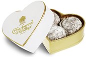 White heart Champagne truffle gift box