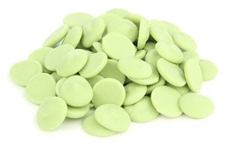 Green chocolate chips (lemon flavoured)