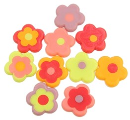 Multicoloured Chocolate Flower Decorations