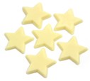 White chocolate star cake decorations