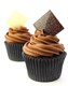 Chocolate panels used as cupcake decorations