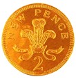 Two pence chocolate coin