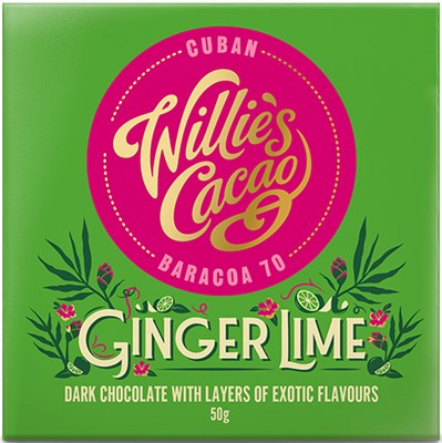 Willie's, ginger & Lime chocolate bar