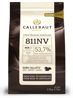 Callebaut 53% dark chocolate couverture chips