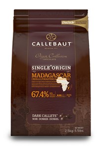 Callebaut Origin Collection Madagascar 67.4% Cocoa Dark Chocolate Callets 2.5kg