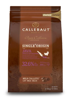 Callebaut, single origin Java 32.6% milk chocolate chips