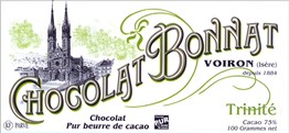Chocolat Bonnat, Trinite, 75% dark chocolate bar