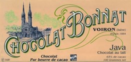 Bonnat Java, 65% milk chocolate bar