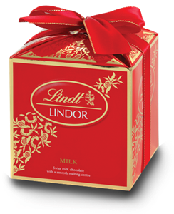 Lindt , Lindor milk chocolate cube