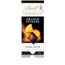 Lindt Excellence Orange Intense dark chocolate bar
