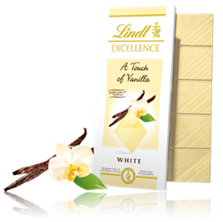 Lindt Excellence, white chocolate and vanilla bar