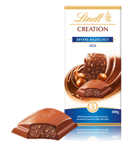 Lindt Creation Divine Hazelnut chocolate bar