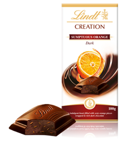 Lindt Creation Sumptuous Orange chocolate bar