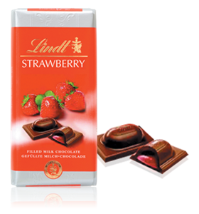 Lindt Strawberry milk chocolate bar