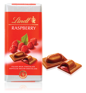 Lindt Raspberry milk chocolate bar