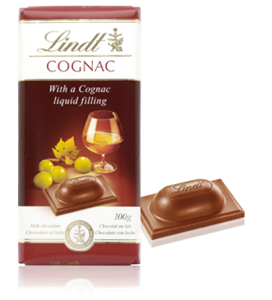 Lindt Cognac milk chocolate bar