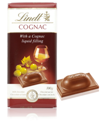 Lindt milk chocolate with Cognac bar