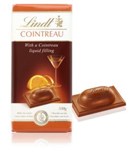Lindt Cointreau milk chocolate bar