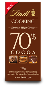 Lindt 70 cooking chocolate bar