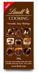 Lindt 51% dark cooking chocolate bar