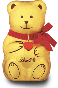 Lindt Chocolate bear 100g - Bulk drum of 15