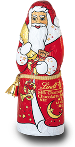 Lindt Chocolate Santa 125g - Single Santa