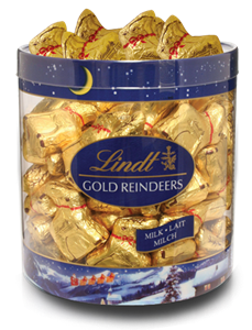 Lindt Mini chocolate Reindeers Bulk drum