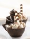 Chocolate tea cup serving suggestion