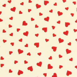 Red hearts chocolate transfer sheets